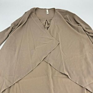 Primi Womens Shirt Blouse Open Front Long Sleeve Lightweight Flowy Sz M 